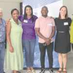 The Zululand Observer editorial team - Dave Savides (consultant editor), Gugu Myeni, Ronelle Ramsamy (editor-in-chief), Mbuso Kunene, Tamlyn Cramer (sub-editor) and Conelia Harry
