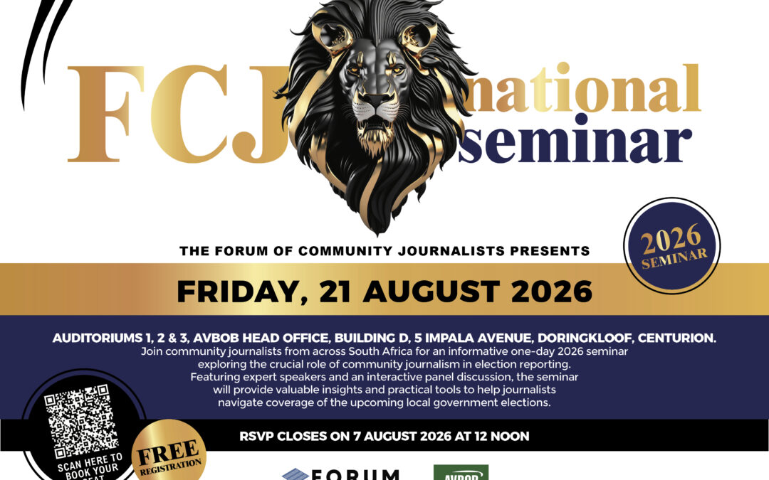 Community journalists encouraged to attend FCJ national seminar in Centurion
