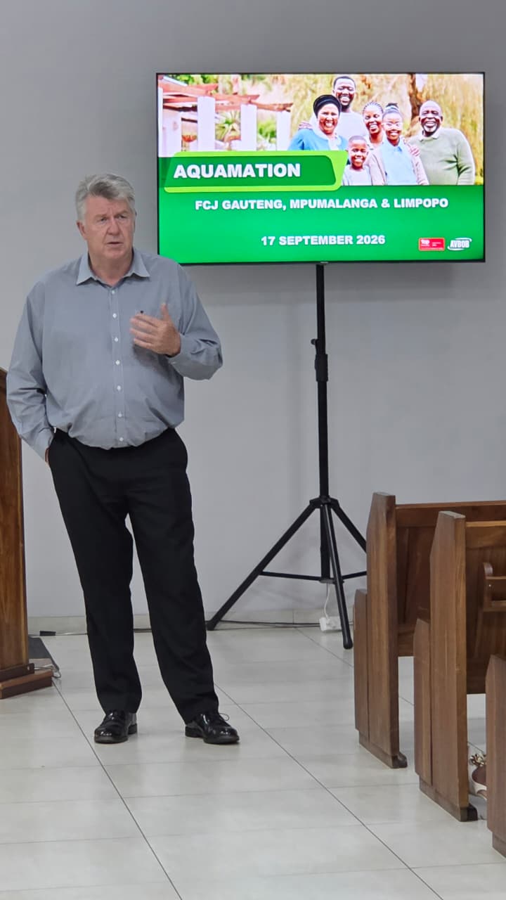 Adriaan Bester addresses FCJ members during a discussion at the AVBOB Aquamation Centre in Pretoria West.